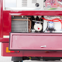 Food Truck Rétro Électrique Piaggio Ape, Charrette Mobile de Cuisine Extérieure au Design Vintage pour Glaces et Hot-Dogs