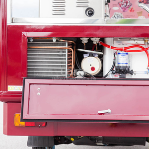 รถขายอาหารเคลื่อนที่สไตล์วินเทจ ดีไซน์ย้อนยุค ใช้สำหรับขายไอศกรีม ฮอทดอก รถตู้พ่วงไฟฟ้าแบบพิอาจิโอ้ เอพ์ - Product Image 5