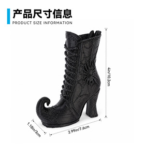 Halloween <b>Witch</b> Boot Vase 3D Printed Spider Shape Plastic <b>Decoration</b> For Halloween Adult Use - Product Image 5