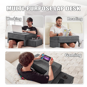 Oreiller multifonctionnel en mousse à mémoire de forme 600x350x150mm avec porte-gobelet pour canapé ou lit - Product Image 4