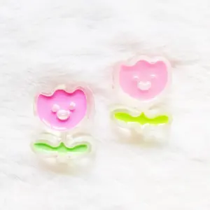 Heart Acrylic Gems Flat Back 25mm 18 Pcs