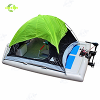 Green Water Yacht Air Mat Island Ponton Plate-forme de natation gonflable flottante Dock