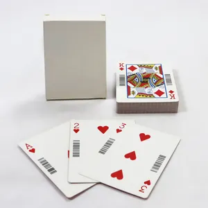 Cartão de jogo de pôquer de plástico anti-falsificação durável com impressão personalizada de tamanho grande para clube especial vermelho
