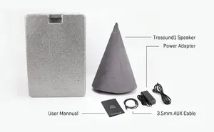 TRETTITRE Speaker Portabel, Speaker Bluetooth Nirkabel HiFi Multifungsi Sistem Stereo Retro Kayu Kelas Atas untuk Rumah