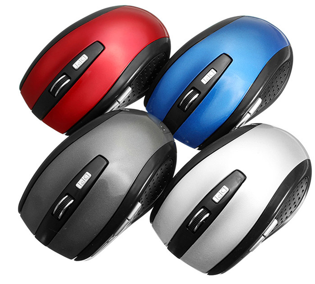 2.4GHz Optical Wireless Mouse 1600DPI 6 Buttons USB Receiver LED Backlit 3D Design Right PC Laptop Gamer Accessories Stocked