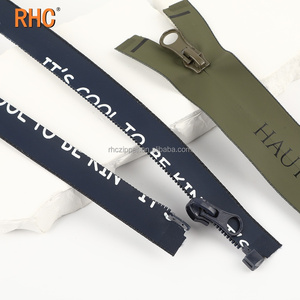 Rhc Biểu Tượng Tùy Chỉnh In Ấn 5 # Đóng Mở End Nhựa <span class=keywords><strong>Nylon</strong></span> Kéo Kéo Bền Chống-Phai PU Không Thấm Nước Dây Kéo Cho Lều Áo Mưa Trượt Tuyết Xuống - Product Image 6