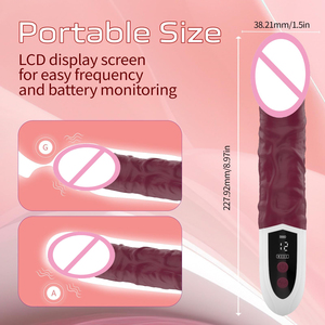 Mainan seks tongkat Vibrator Dildo tampilan LED, mainan masturbasi vagina realistis, Vibrator Dildo untuk pria wanita, stimulasi Anal - Product Image 4