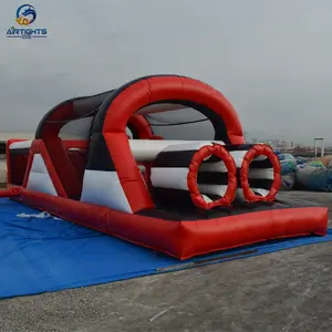 Commercial high quality low price obstacle tunnel custom slide inflatable obstacle course