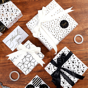 New Design Kids Holiday Disposable Coated Silicone Virgin Roll Hot Stamping Gift <b>Wrapping</b> <b>Paper</b> 43x300cm - Product Image 5