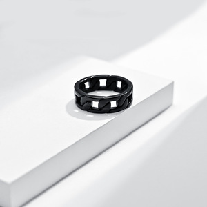 Nhẫn Chuỗi Mắt Xích Cuba Nhẫn Nữ Trang Chính Hãng Bằng Thép Không Gỉ 316l Nhẫn Hầm Hố Hip Hop Homme - Product Image 5