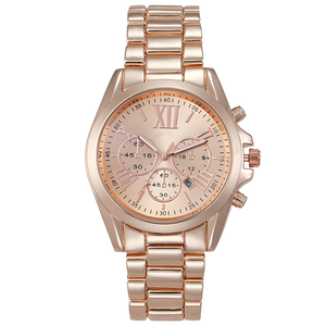 Nouvelle Collection : Ensemble de Montres Couple en Acier Inoxydable - Montre-bracelet Décontractée à Quartz Minimaliste avec Cadran à Chiffres Romains et Trois Cadrans, de Hangzhou - Product Image 1