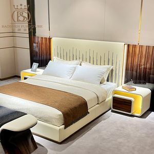 Nouvelle collection de meubles de chambre à coucher de luxe BS, style moderne haut de gamme, lits Queen et King pour villas - Product Image 3