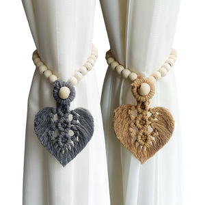 Fornitura Transfrontaliera Personalizzabile: Corde per <span class=keywords><strong>Tende</strong></span> Intrecciate a Mano <span class=keywords><strong>con</strong></span> <span class=keywords><strong>Perline</strong></span> <span class=keywords><strong>di</strong></span> <span class=keywords><strong>Legno</strong></span> e Foglie, Lacci in Garza, Cinghie YT058 - Product Image 1