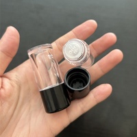 ISMAN Pot de luxe rond 3g noir transparent pour fard à paupières, flacon vide pour poudre libre, conteneur pour nail art, vente en gros, marque privée, usine