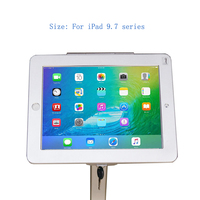 Support de tablette réglable pour sol, base antivol, support de tablette POS, support de tablette verrouillable pour iPad 9.7 pouces