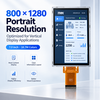 Écran LCD TFT 7 pouces 800x1280 MIPI DSI 4 voies 31 broches 300 nits, module LCD portrait pour équipement embarqué