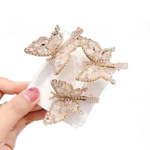 MIO bunte Strass Perlen Haars pange Schmetterling Metall Haarnadeln Alligator Haars pangen für Frauen Damen Mädchen - Product Image 1