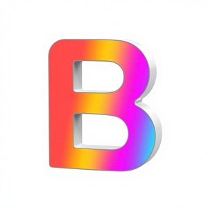 Coplsdors Luce Notturna LED RGB a Forma di Lettera B con Sincronizzazione Musicale, Decorazione per Feste di Compleanno e Natale per Ragazze e Donne - Product Image 1