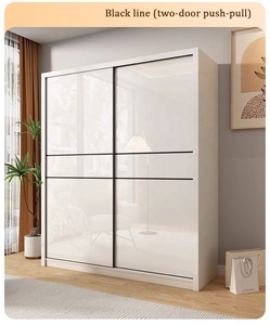 Hiện đại tủ quần áo đồ nội thất phòng ngủ trượt tủ quần áo cửa tủ quần áo tổ chức tủ quần áo phòng lưu trữ sang trọng bằng gỗ tủ quần áo tủ - Product Image 3