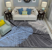 Tapis de salon et chambre à coucher au design moderne, imprimé floral, fabriqué à la machine, à poils longs, antimicrobien, antidérapant, très vendu