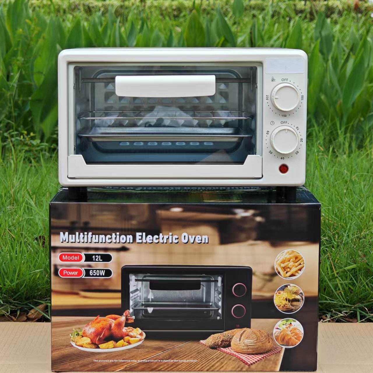 Large 48L Electric Oven for Timed Baking - Ideal Countertop
