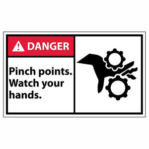 Etiqueta <span class=keywords><strong>de</strong></span> Seguridad Bilingüe ANSI con Advertencia <span class=keywords><strong>de</strong></span> Punto <span class=keywords><strong>de</strong></span> Presión, Mantenga las Manos Alejadas - Product Image 6