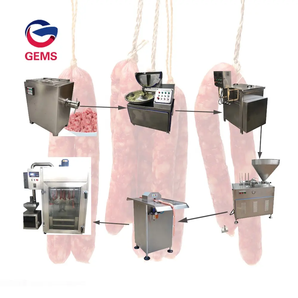 Dây chuyền sản xuất xúc xích tự động quy trình sản xuất thịt lợn Thiết bị làm xúc xích thương mại