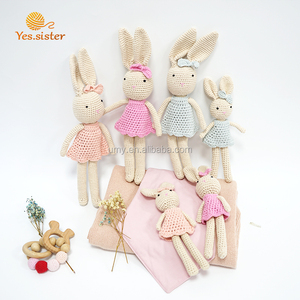 Personnalisé À La Main À Tricoter En Peluche Animal <span class=keywords><strong>Lapin</strong></span> Amigurumi Poupée Au Crochet - Product Image 4