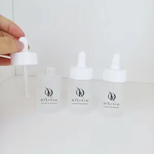 Lüks cilt bakımı ambalajı private label serum kozmetik damlalık şişe restore