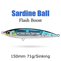Appât dur artificiel pour la pêche en haute mer, leurre pour attraper des poissons tels que le thon, crayon coulant, japon, 150mm, 71g