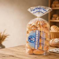 Sacs à pain en LDPE transparents robustes avec fermeture à clip, sacs en plastique de qualité alimentaire refermables avec soufflet de fond pour usage commercial