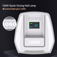 Lampe à ongles LED UV haute puissance 126w rechargeable sans fil, manucure, séchage rapide du vernis à ongles, tous les vernis gel pour salons de manucure