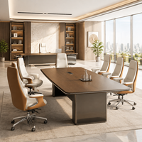 Ensemble de chaises de table de conférence commerciales, chaise de bureau de direction avec plateau cousu