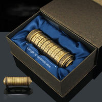 Candado Cryptex Personalizado YUESHEN con Código Da Vinci Extendido, Mini Rompecabezas con Contraseña de Letras, Compartimento Oculto, Piezas de Mecanizado CNC para Regalo