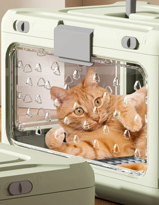 Cage de transport pliable, respirante, portable, en plastique, grande taille, approuvée par les compagnies aériennes, pour chiens et chats, livraison rapide, en vente - Product Image 4