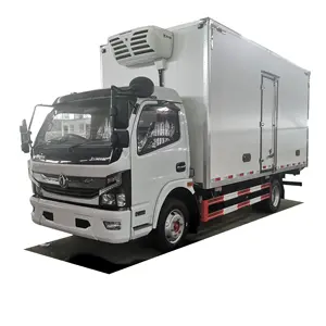 Dongfeng truk berpendingin freezer dengan 130 HP mesin 7 ton kapasitas Memuat truk van berpendingin