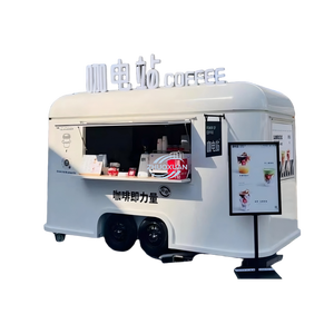 รถเข็นขายกาแฟและขนมแบบเคลื่อนที่ปรับแต่งได้ สไตล์เรโทร ทำจากสแตนเลส - Product Image 1