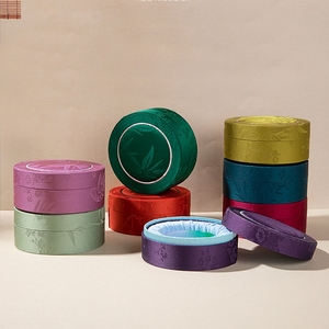Boîte à bijoux de style chinois, boîte de rangement circulaire pour bijoux, boîte à bijoux avec couvercle Ciel et Terre, boîtes cadeaux pour bijoux - Product Image 4
