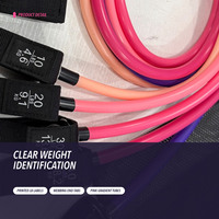 Ensemble de tubes de résistance TPE portables personnalisés avec logo, capacité de 150 lb, pour adultes, entraînement de force et étirements à domicile