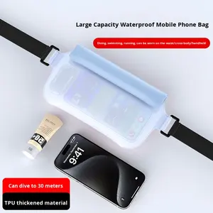स्विमिंग फोन tpu उच्च गुणवत्ता वाले कमर बैग डाइविंग राफ्टिंग पानी खेल आउटडोर शिविर फोटोग्राफी बैग - Product Image 6
