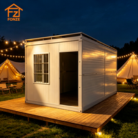 Conteneur pliable de luxe modulaire pour le camping, les séjours à domicile et les chantiers de construction