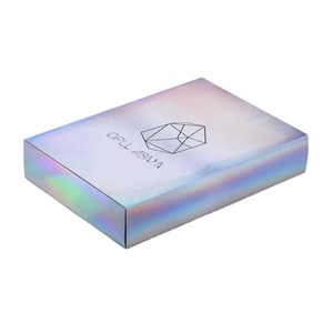 Boîte à tiroir holographique en carton à glissière coulissante personnalisée Tiroir d'emballage Boîte à papier holographique cadeau avec extracteur ouvert - Product Image 2