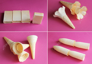 Équipement professionnel pour la fabrication de cônes à pizza commerciaux, machine à faire des cônes à glace en gaufre, prix de vente - Product Image 3