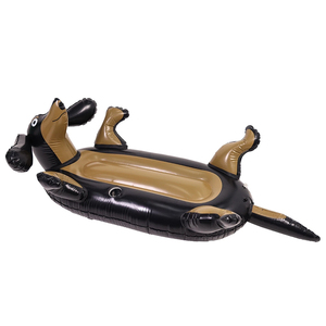 Flotteur de piscine gonflable géant en forme de teckel avec porte-gobelet, en PVC épaissi, pour adultes - Product Image 2