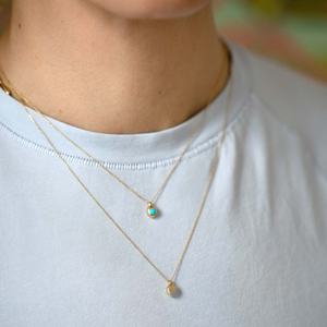 DIY Stainless Steel 12 Birthstone Pendant Necklace Basic Opening <b>Chain</b> 18K Gold Color 25mm 3mm 6mm Vacuum Furnace Plating - Product Image 2