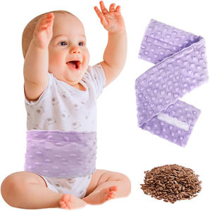 Ceinture d'emmaillotage pour bébé avec chaleur apaisante, soulagement naturel des maux d'estomac, bébés et tout-petits, coton et graines de lin chauffées - Product Image 1