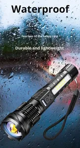 Linterna LED Potente al por Mayor, Linterna Impermeable con Luz Lateral, Modos de Iluminación, Linterna para Camping y Pesca, Lámpara Recargable por USB - Product Image 4