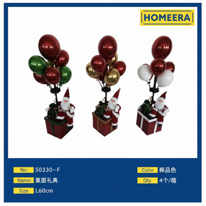 Confezione da 4 decorazioni per giocattoli natalizi con luci a LED in plastica rossa e verde e tessuto solare e alimentato a batteria per feste - Product Image 1