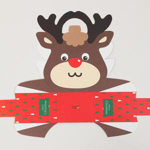 Fournisseur d'or Boîte cadeau de Noël personnalisée <span class=keywords><strong>Panier</strong></span> en papier en matériaux recyclés avec ruban pour bonbons gelée avec logo sur le thème de la veille - Product Image 3