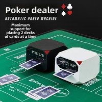 Distributeur Automatique de Cartes de Poker 125mm 2 Jeux 2500mAh Distribution Aléatoire Écran LCD Soirée de Jeu à Domicile
